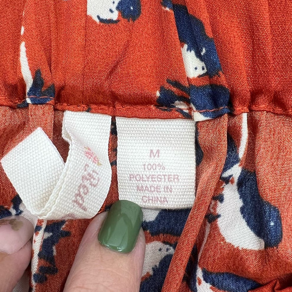 RED CAMEL Women's Elastic Waist Slip On Mini Skirt Bird Design Size Medium - Picture 5 of 8